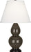 Robert Abbey (TE11X) Small Double Gourd Accent Lamp with Pearl Dupioni Fabric Shade