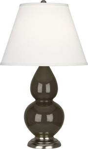 Robert Abbey (TE12X) Small Double Gourd Accent Lamp with Pearl Dupioni Fabric Shade