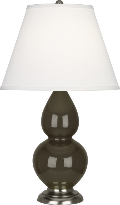 Robert Abbey (TE12X) Small Double Gourd Accent Lamp with Pearl Dupioni Fabric Shade