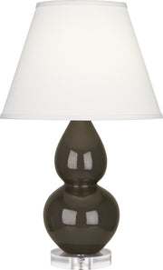 Robert Abbey (TE13X) Small Double Gourd Accent Lamp with Pearl Dupioni Fabric Shade