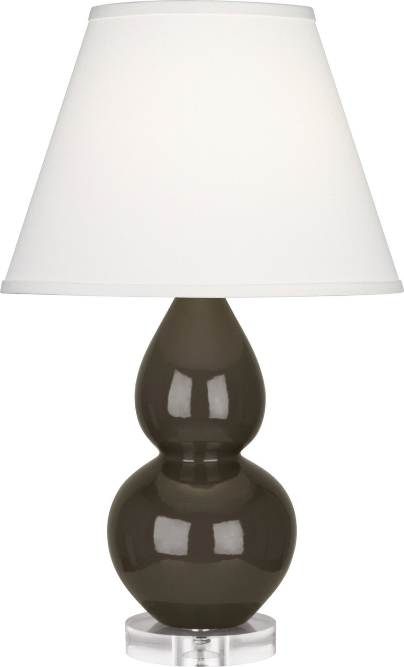 Robert Abbey (TE13X) Small Double Gourd Accent Lamp with Pearl Dupioni Fabric Shade