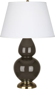 Robert Abbey (TE20X) Double Gourd Table Lamp with Pearl Dupioni Fabric Shade