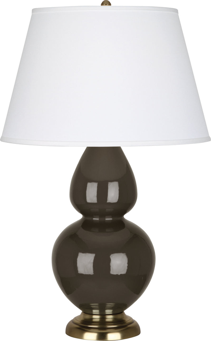 Robert Abbey (TE20X) Double Gourd Table Lamp with Pearl Dupioni Fabric Shade