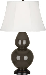 Robert Abbey (TE21) Double Gourd Table Lamp with Ivory Stretched Fabric Shade