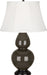 Robert Abbey (TE21) Double Gourd Table Lamp with Ivory Stretched Fabric Shade