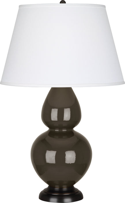 Robert Abbey (TE21X) Double Gourd Table Lamp with Pearl Dupioni Fabric Shade