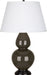 Robert Abbey (TE21X) Double Gourd Table Lamp with Pearl Dupioni Fabric Shade