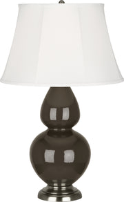 Robert Abbey (TE22) Double Gourd Table Lamp with Ivory Stretched Fabric Shade