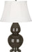 Robert Abbey (TE22) Double Gourd Table Lamp with Ivory Stretched Fabric Shade
