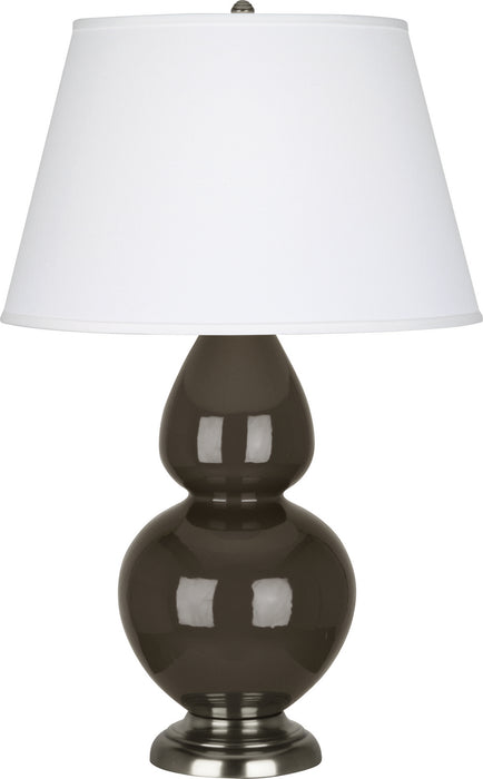 Robert Abbey (TE22X) Double Gourd Table Lamp with Pearl Dupioni Fabric Shade