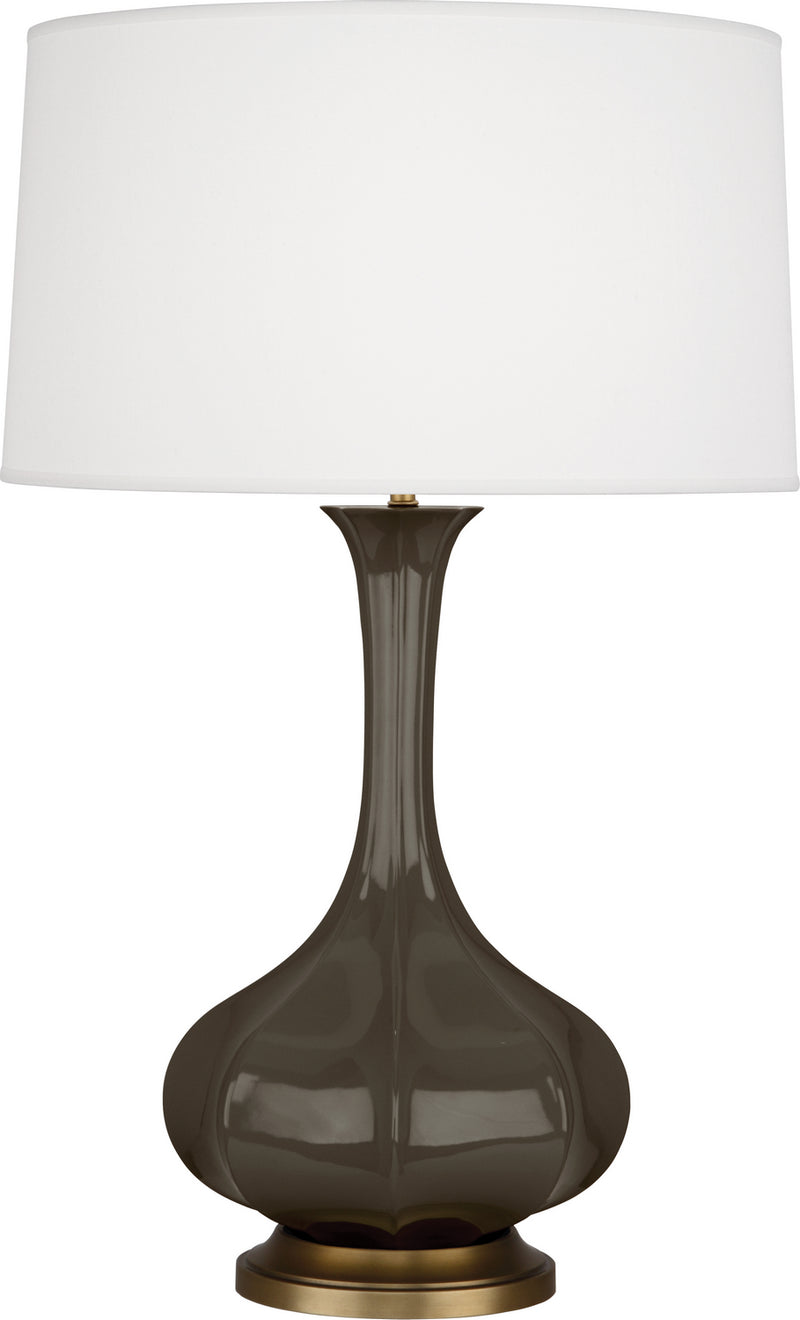 Robert Abbey (TE994) Pike Table Lamp with Pearl Dupoini Fabric Shade