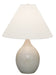 Scatchard 22.5 Inch Stoneware Table Lamp in Gray Gloss with Cream Linen Hardback