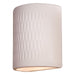 1-Light Wall Sconce in White Ceramic with White Ceramic Shade - Lamps Expo