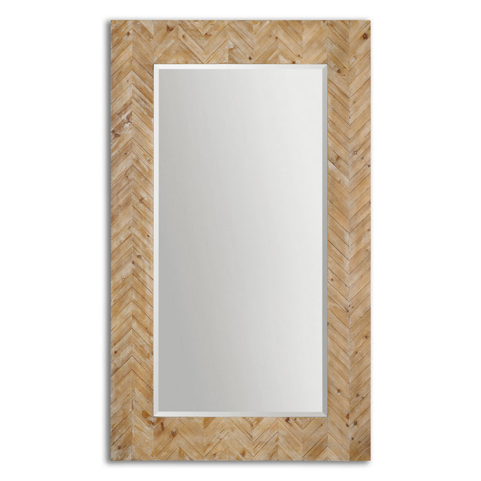 Uttermost's Demetria Oversized Wooden Mirror Designed by John Kowalski