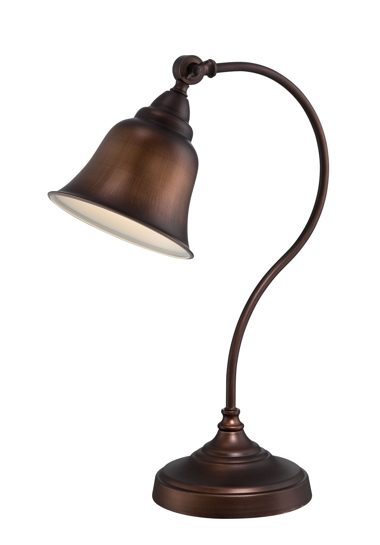Gianna Desk Table Lamp in Antique Copper, E27, CFL 13W