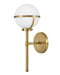 Hollis Single Light Vanity in Heritage Brass