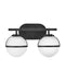 Hollis Two Light Vanity in Black