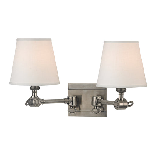 Hillsdale 2 Light Wall Sconce in Historic Nickel