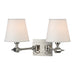 Hillsdale 2 Light Wall Sconce in Polished Nickel