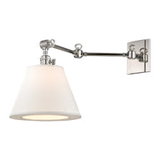 Hillsdale 1 Light Swing Arm Wall Sconc in Polished Nickel