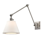 Hillsdale 1 Light Swing Arm Wall Sconc in Polished Nickel