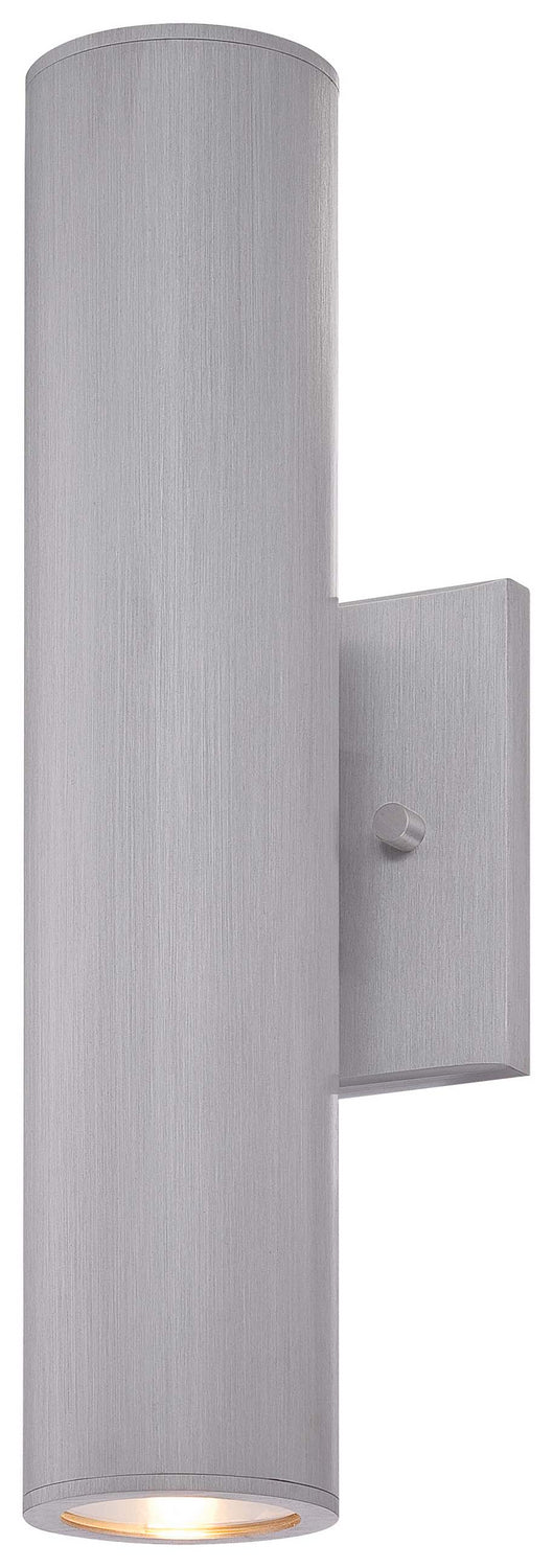 Skyline 2-Light Outdoor LED Wall Mount in Brushed Aluminum - Lamps Expo