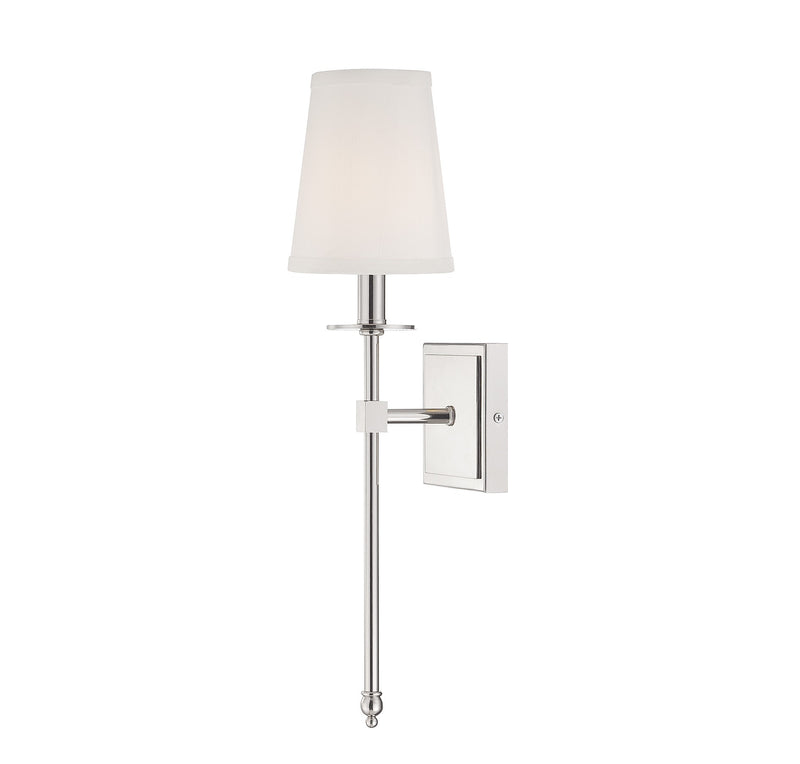 Monroe 1-Light Sconce in Polished Nickel