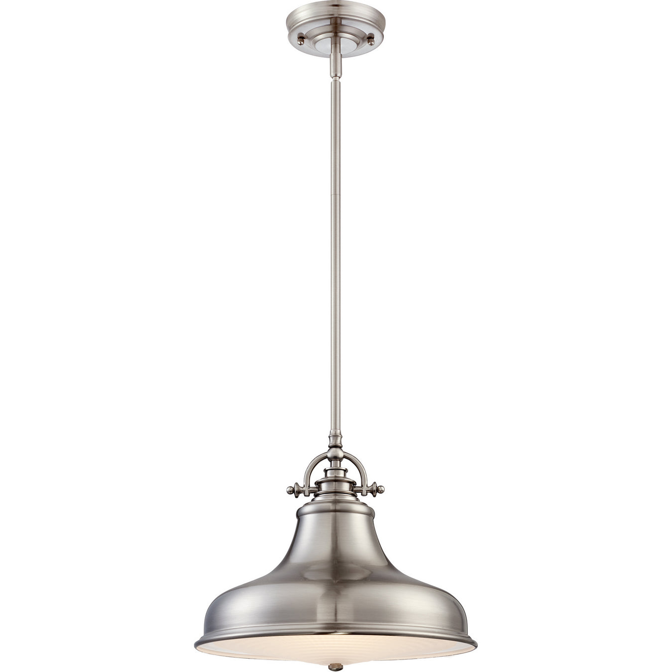 Emery 1-Light Pendant in Brushed Nickel - Lamps Expo