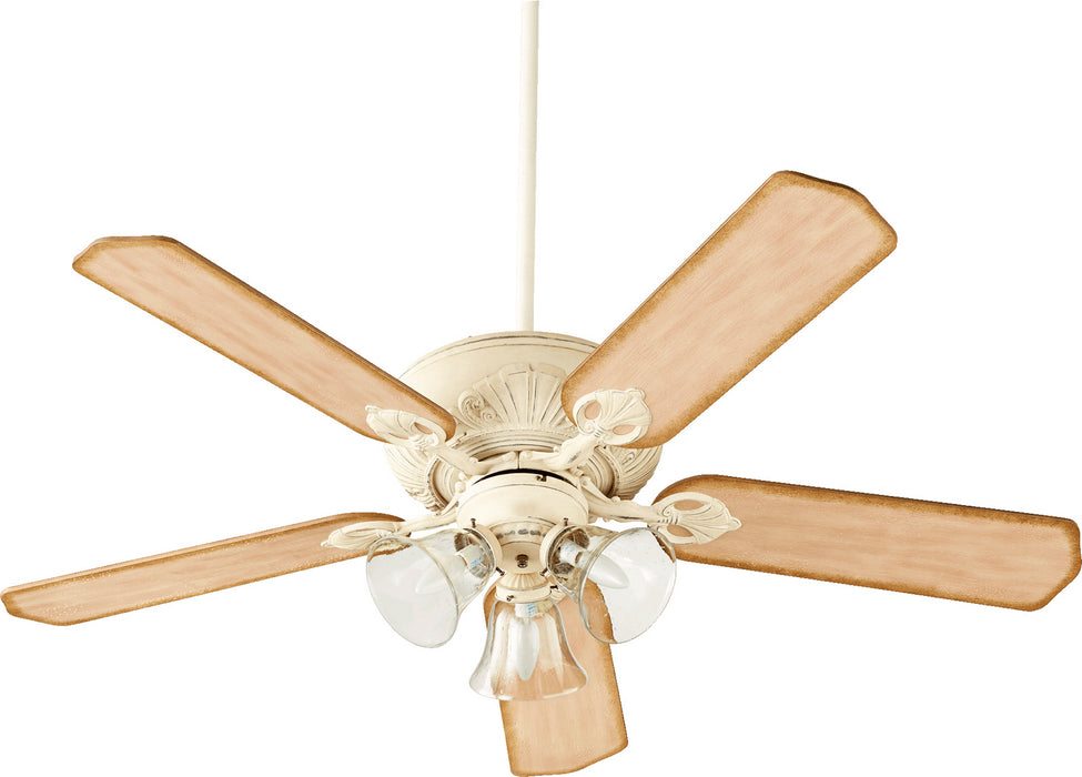 Chateaux Uni-Pack Transitional Ceiling Fan in Persian White W/ Clear/Seeded
