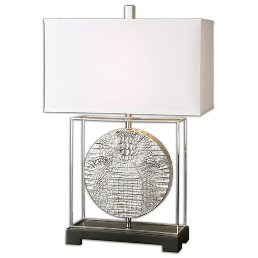 Uttermost's Taratoare Polished Nickel Lamp Designed by David Frisch - Lamps Expo