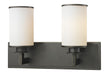 Savannah 2 Light Vanity in Olde Bronze with Matte Opal Glass