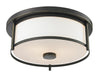 Savannah 2 Light Flush Mount in Olde Bronze with Matte Opal Glass