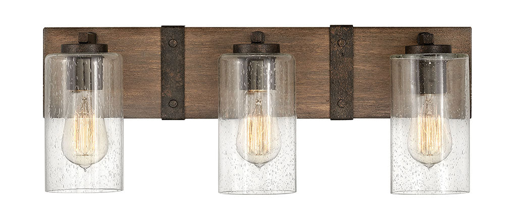 Sawyer Three Light Vanity in Sequoia