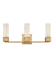 Xander Three Light Vanity in Heritage Brass