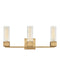 Xander Three Light Vanity in Heritage Brass
