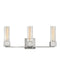 Xander Three Light Vanity in Polished Nickel