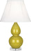Robert Abbey (CI13) Small Double Gourd Accent Lamp with Ivory Stretched Fabric Shade