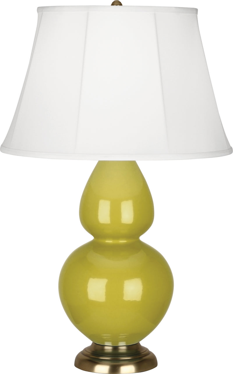 Robert Abbey (CI20) Double Gourd Table Lamp with Ivory Stretched Fabric Shade
