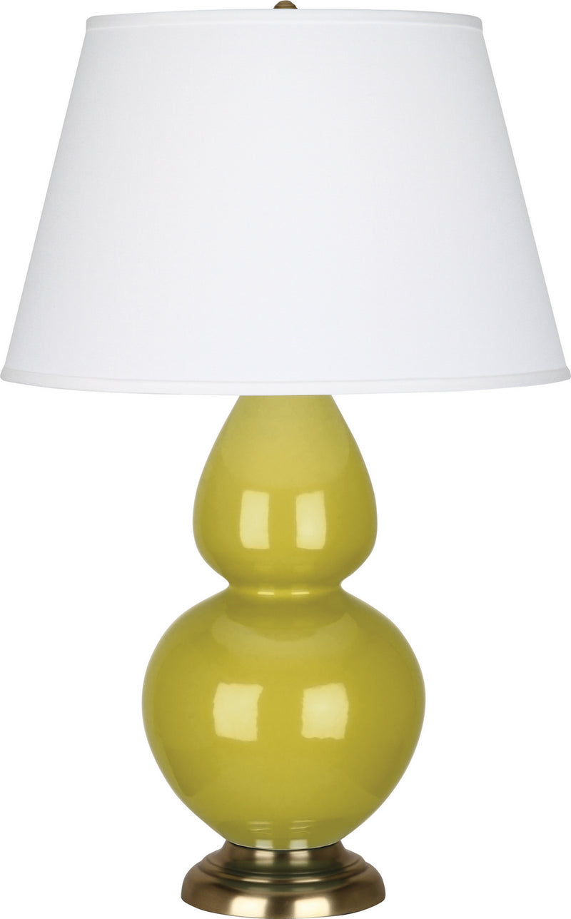 Robert Abbey (CI20X) Double Gourd Table Lamp with Pearl Dupioni Fabric Shade