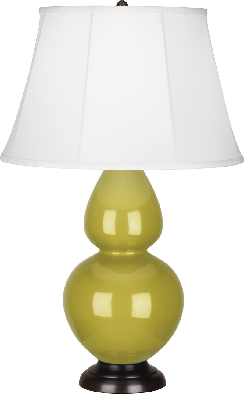 Robert Abbey (CI21) Double Gourd Table Lamp with Ivory Stretched Fabric Shade