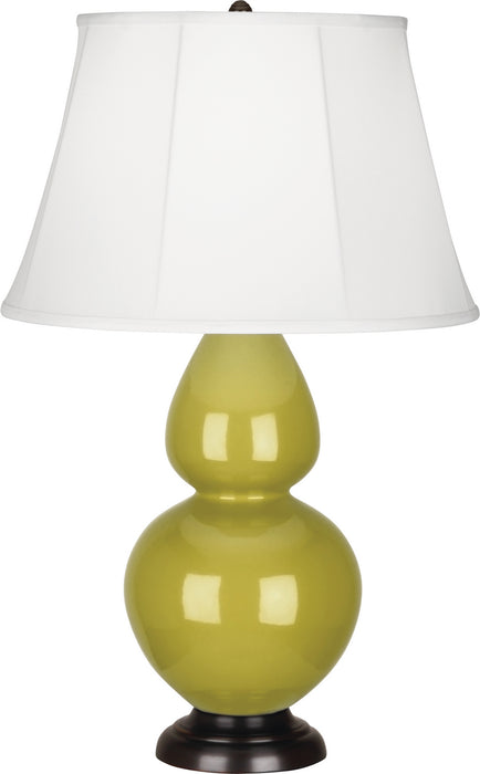 Robert Abbey (CI21) Double Gourd Table Lamp with Ivory Stretched Fabric Shade