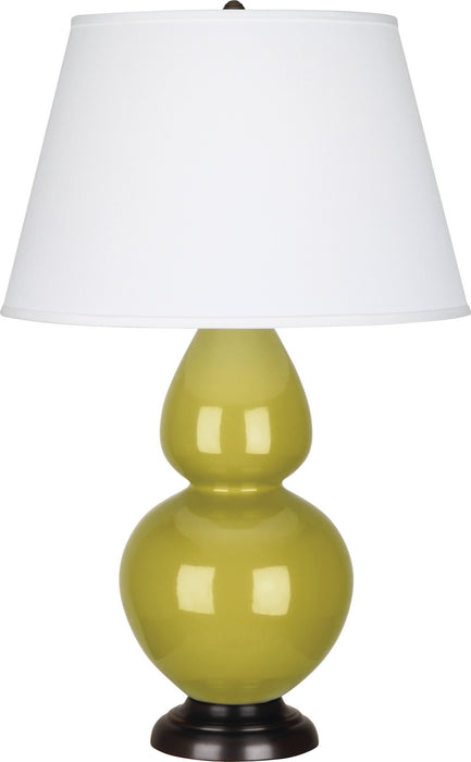 Robert Abbey (CI21X) Double Gourd Table Lamp with Pearl Dupioni Fabric Shade