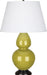 Robert Abbey (CI21X) Double Gourd Table Lamp with Pearl Dupioni Fabric Shade