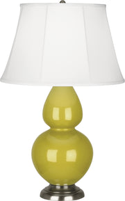 Robert Abbey (CI22) Double Gourd Table Lamp with Ivory Stretched Fabric Shade