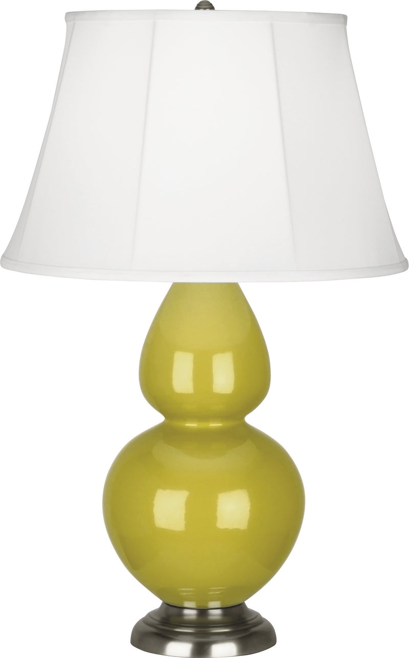 Robert Abbey (CI22) Double Gourd Table Lamp with Ivory Stretched Fabric Shade