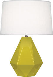 Robert Abbey (CI930) Delta Table Lamp with Oyster Linen Shade