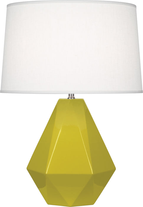 Robert Abbey (CI930) Delta Table Lamp with Oyster Linen Shade