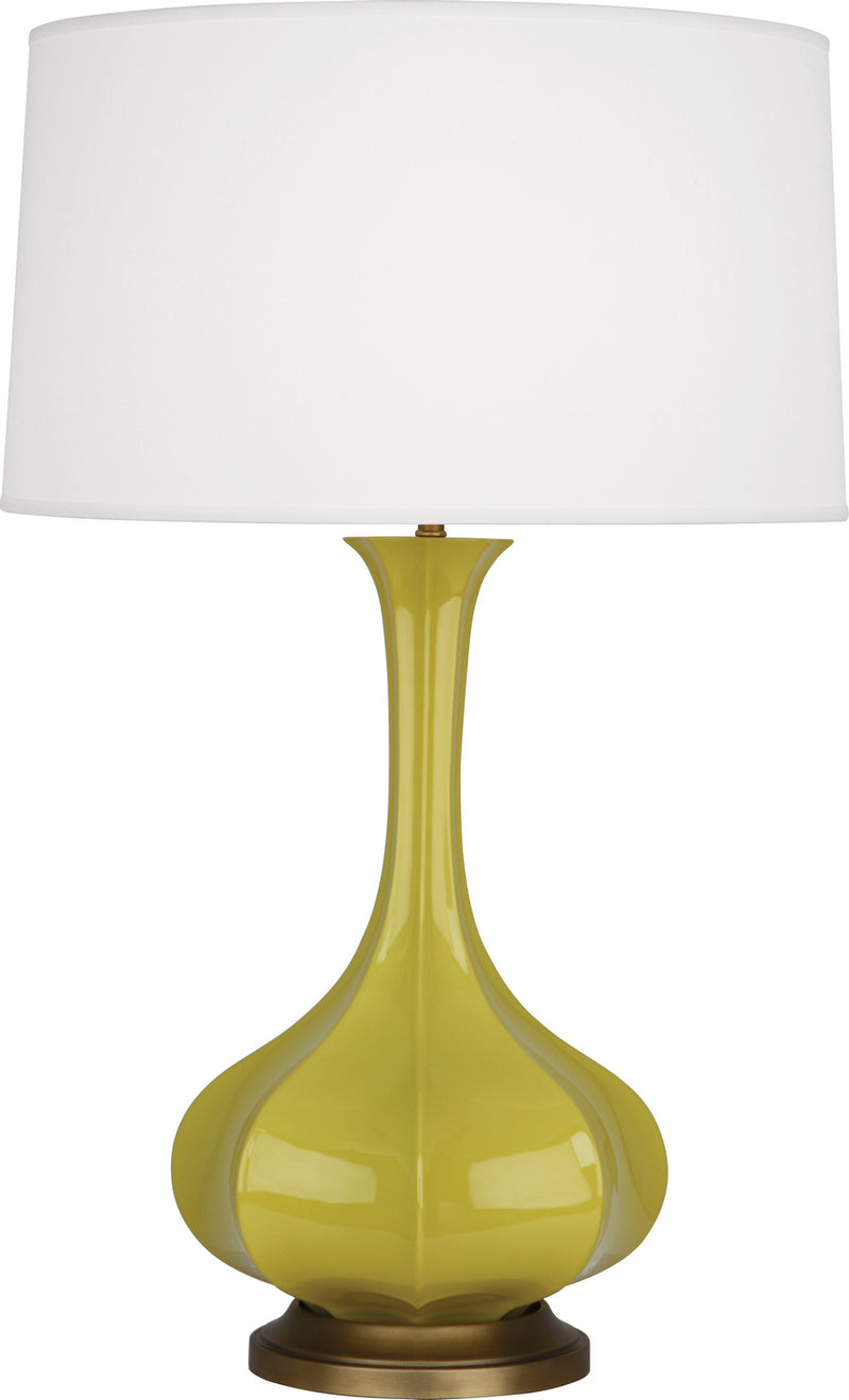 Robert Abbey (CI994) Pike Table Lamp with Pearl Dupoini Fabric Shade
