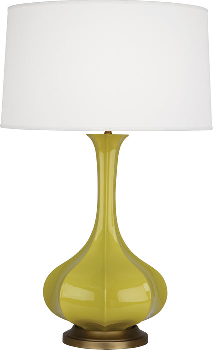 Robert Abbey (CI994) Pike Table Lamp with Pearl Dupoini Fabric Shade