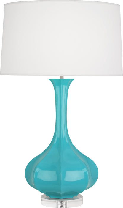 Robert Abbey (EB996) Pike Table Lamp with Pearl Dupoini Fabric Shade